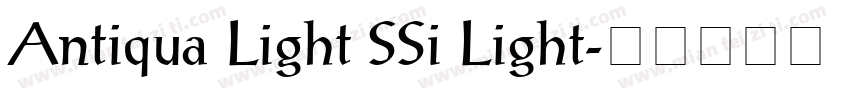 Antiqua Light SSi Light字体转换